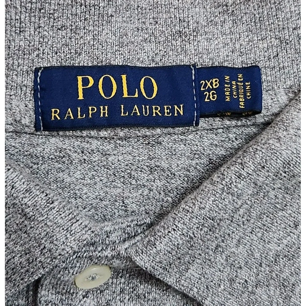 Polo Ralph Lauren Polo Shirt Men's 2XB Gray Short Sleeve Pony